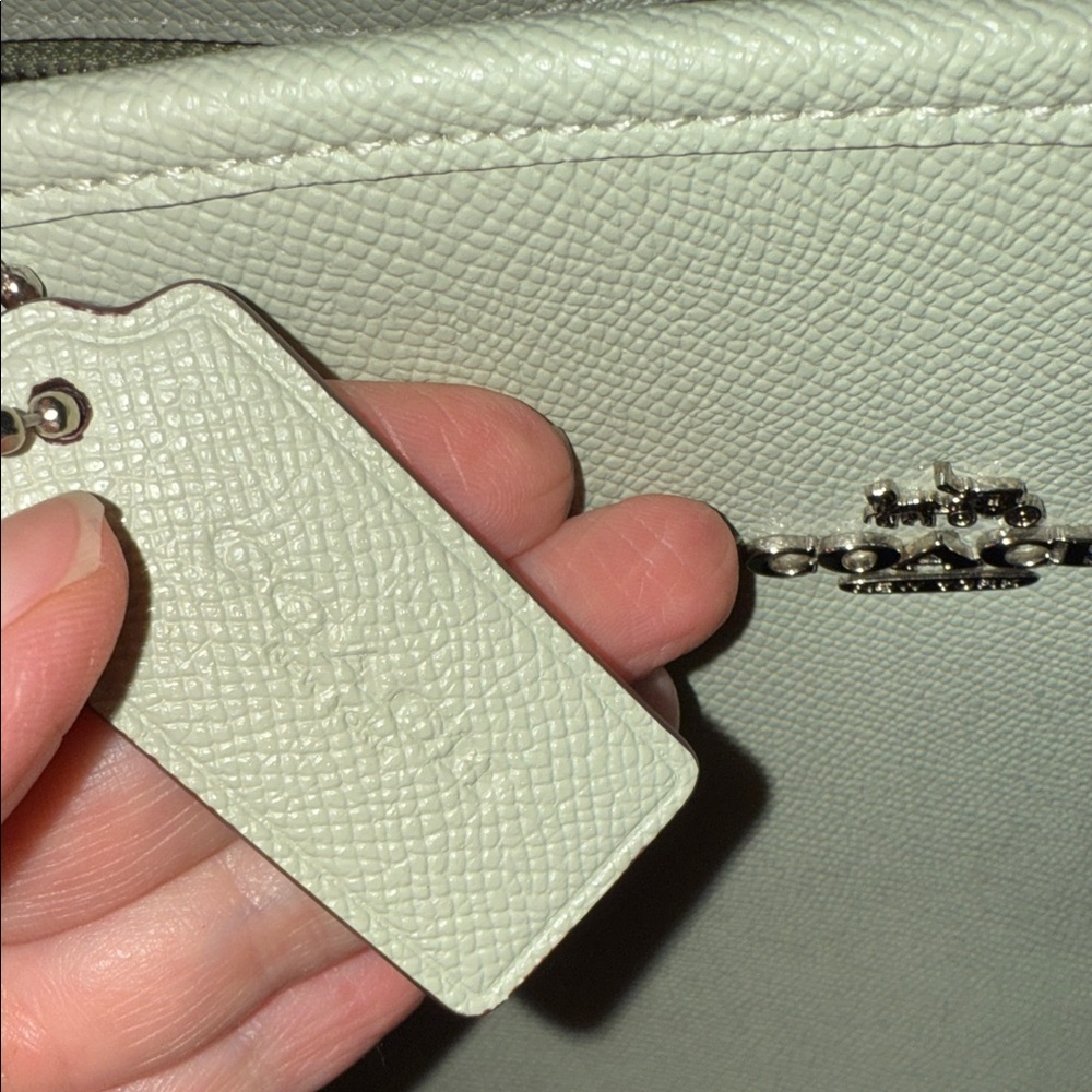 Coach City Tote Bag Sage green crossgrain leather interior pockets - Picture 10 of 15